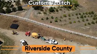 🛠️ Concrete V-Ditch in Temecula, California | Clean Slope, Solid Flow