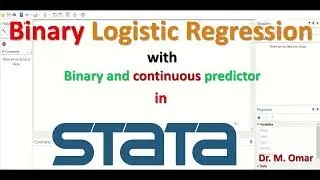 Binary Binomial  Logistic Regression with Binary and continuous predictor in STATA