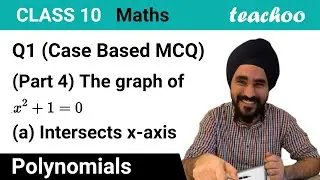 [MCQ] The graph of x^2+1=0 (a) Intersects x‐axis at two distinct points (b) touches.. - Teachoo