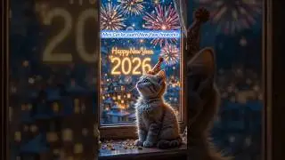 Mini Cat New Year Fireworks 🎆 | Cute AI Cat Short | Happy New Year 2026