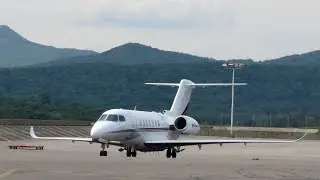 NetJets Cessna Citation Longitude C700 (N856QS) | Takeoff | Roanoke Regional Airport (5-1-25)