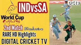 INDIA vs SOUTH AFRICA / 2nd Match / Cricket World Cup 1999 / Rare HD Highlights / New HD Video