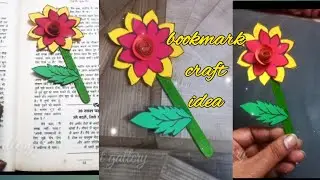 easy flower bookmark craft idea for kids,bookmark ideas with paper.