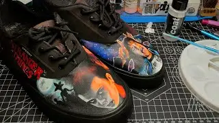 Stranger Things Customized shoes! old dusty Sperry turns into Amazing Thing!