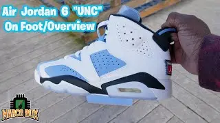 Air Jordan 6 UNC On Foot