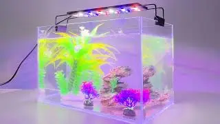 FEDOUR USB Mini Full Spectrum Aquarium LED Light with Extendable Bracket(7-12in) (10-15in)