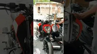 Duke 390 led headlight installation in ktm Duke 250 #shorts #ktm #duke250