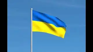 Ukraine flag waving