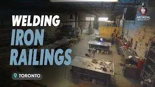 Welding Iron Railings at Art Metal Workshop