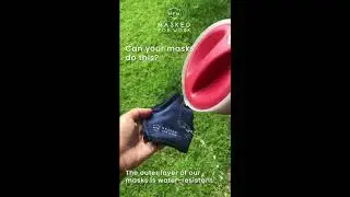 Water-resistant reusable face mask l Masked For Work