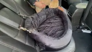 OShuKang Cozy Dog Car Seat for Small Sized Dogs, Memory Foam Dog Booster Car Seat Under 25lbs