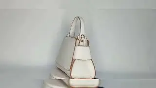 Amelie Italian Leather Mini Single Handle Bag In Off White