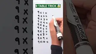 Table of 9 trick #multiply #shortsfeed #maths #viralshort #foryou