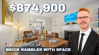 Falls Church VA Brick Home on 0.33 Acres with Finished Walkout Lower Level