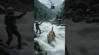 Epic Leopard Rescue Battling Raging River Rapids to Safety! 🏞️#LeopardRescue #RiverHeroes #FloodRes