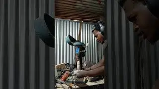 Who needs a lathe #drill #blacksmith #forge #metalsmith #woodworking #knifeskills #dangerous