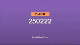 Pincode 250222 - Mel, Mahalka, Lawar & More