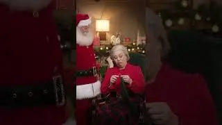 Mrs. Claus was pulling Santa's leg! 😂❤️🤗 #ChristmasFun #HolidayHumor #FestiveFunnies #SantaClaus