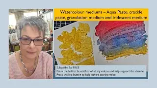 Aqua Pasta, granulation medium, crackle paste and iridescent medium