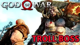God Of War 4 Troll Boss Fight - Cinematic Gameplay