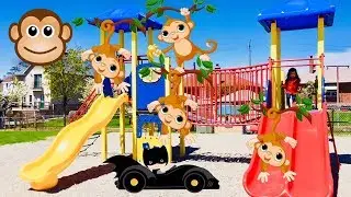 Fun outdoor playground for kids Chloe and Ivy Play time!