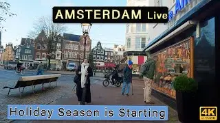 Holiday Season is Coming to Amsterdam -1 Hour 4K Tour