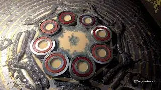 Шлифовка подшипников по плоскости в размер на  станке карусельного типа SFWR 630