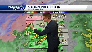 Rain moving in Monday afternoon, Ice Storm Warning north