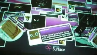 Twitterwall on Surface-PC at Microsoft PDC 2009