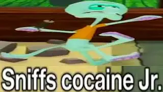 Loudward says Sniffs Cocaine Jr. for the first time in a while (AI Sponge Rehydrated Clip)