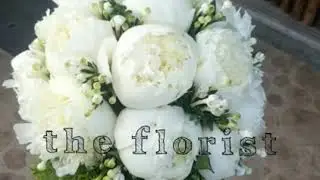 arabic bridal bouquet white peonies