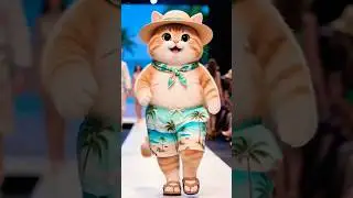 Meet the cutest street cat who just turned into a fashion superstar! 🐱✨