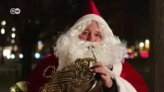 Santa takes the Sarah's Music Horn Challenge
