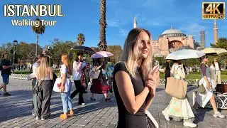 Istanbul Turkey Around Sultanahmet Touristic Area | 4K Walking Tour