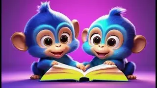 Two Curious Monkeys Read a Book | Educational Kids Song | Nursery Rhymes and Fun Learning