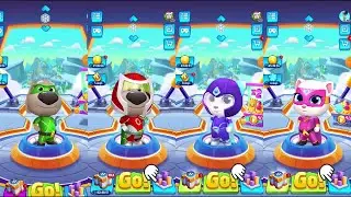Talking Tom Hero Dash Ben vs Red Flame Ben vs Arctic Angela vs Super Angela vs Roy Raccoon Gameplay
