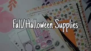 Preview My Fall/Halloween Sticker + Paper Stash | Halloween Planner, October Daily, Thankful Thirty