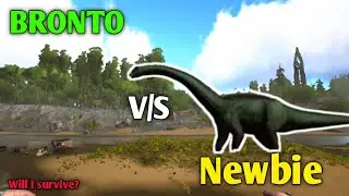 Can a newbie tame Bronto? Ark ultimate mobile edition gameplay in hindi 