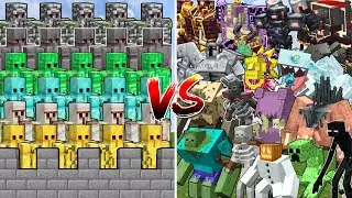 GOLEM CASTLE vs EVERY MINECRAFT MOD