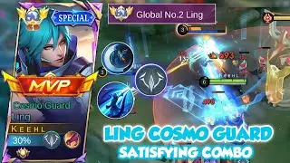 LING COSMO GUARD SATISFYING COMBO! TOP GLOBAL LING SOLO RANK - MOBILE LEGENDS