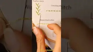 Whipped back stitch tutorial | #embroiderychallenge