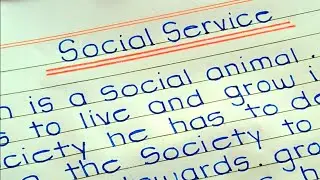 Paragraph on social service // Essay writing on social service in English // paragraph writing