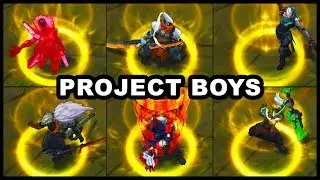 All PROJECT Boys Skins Spotlight Jhin Yi Zed Yasuo Ekko Lucian (League of Legends)