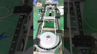 Elliptical precision ring guide conveyor line #conveyorequipment