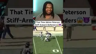 Adrian Peterson STIFF-ARMED 3 Defenders in One Run😱 #shorts