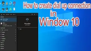 How to create dial up connection in window 10 | dial-up connection | Tech 4 IT