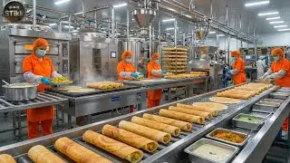 Inside a Masala Dosa Factory Line &mdash; Giant Dosas Rolled & Packed in Seconds (Full Process)