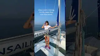 When you wait for the wind predicted by the weather forecast.  #sailboat #sailinglife #sailing