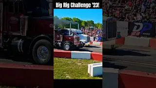 🟢 Kenworth smokes Peterbilt! Big Rig Challenge '23! #shorts #bigrigchallenge #bobtail