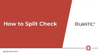 Quantic POS -  How to Split Check